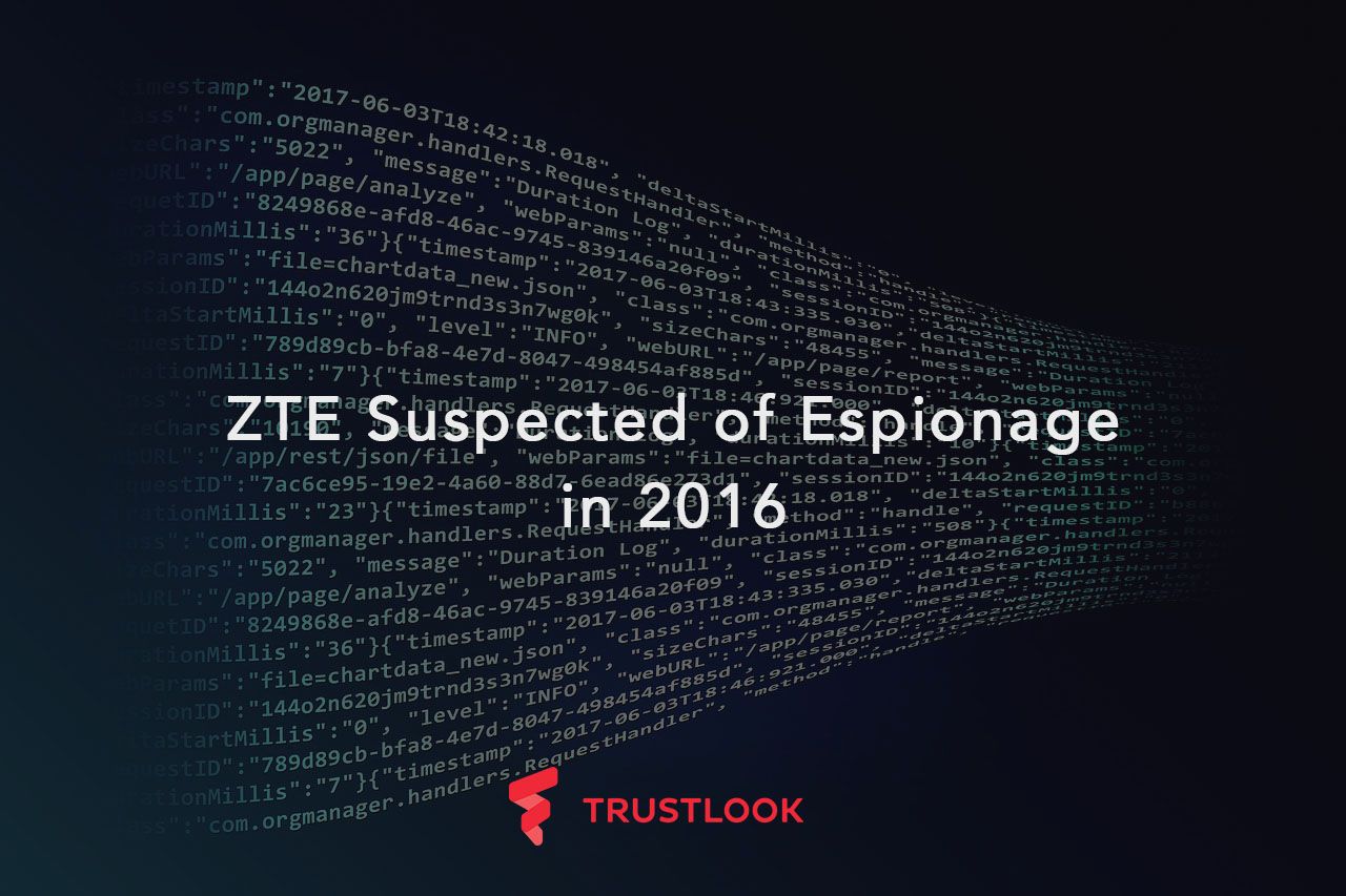 ZTE Suspected of Espionage in 2016